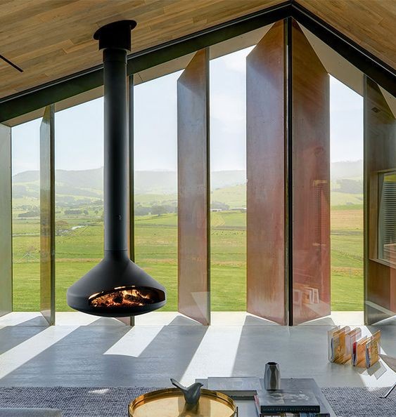 Wood Charcoal Hanging Fireplace