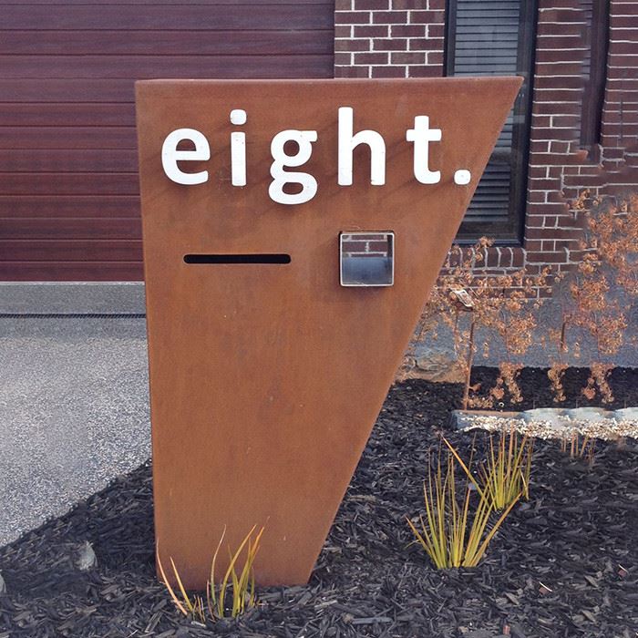 Corten Steel Mailbox With Laser - Cut Pattern