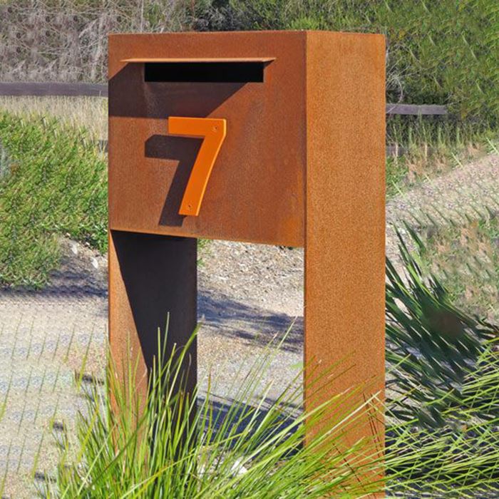 Corten Steel pósthólf með leysir - Cut Mynstur