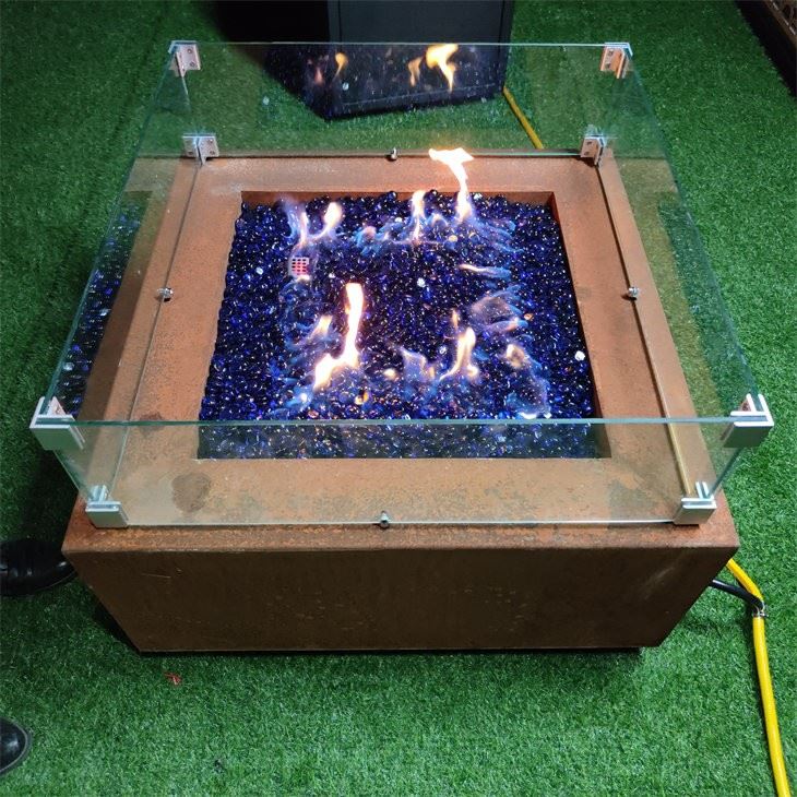 Decorative Gas Fire Pit Table With Lava Rocks